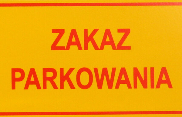 Tablica mała 10*20cm zakaz parkowania