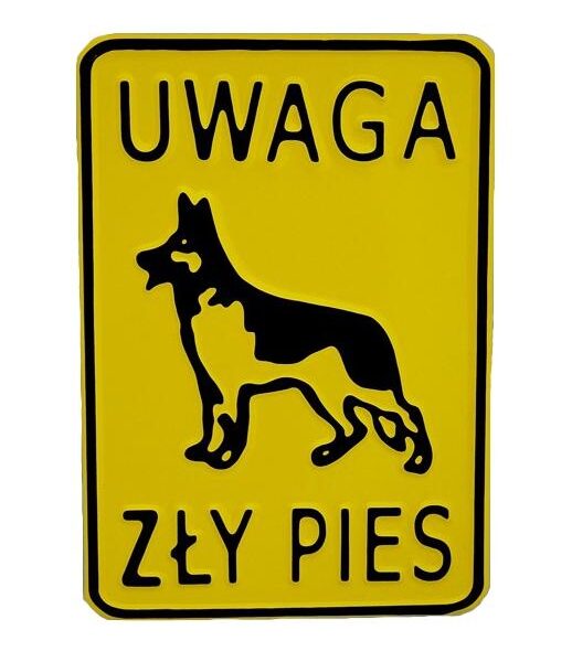 Tablica 15*20cm uwaga ZŁY pies