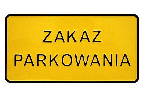 Tablica 15*29cm zakaz parkowania