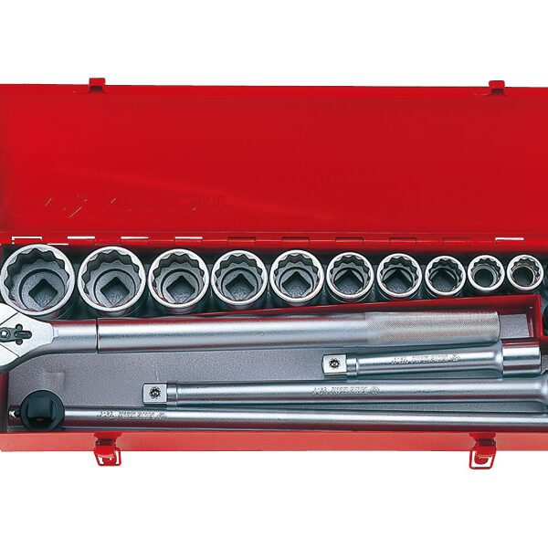 Zestaw nasadek 3/4'' 16 części krótkie 6-KĄT. 21-50mm+AKCES.