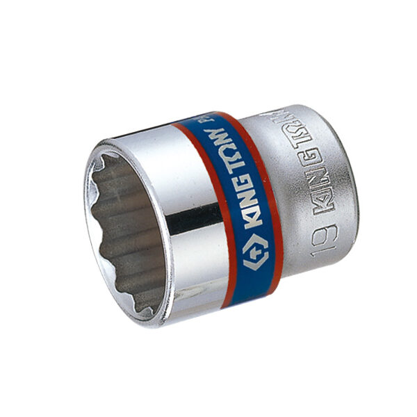 Nasadka krótka 12-KĄTNA chromowana 3/8'' 10mm