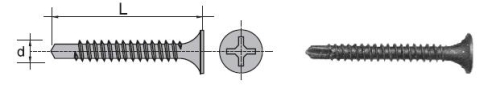 Wkręt samowiertny fosfatyzowany 3.5*45mm
