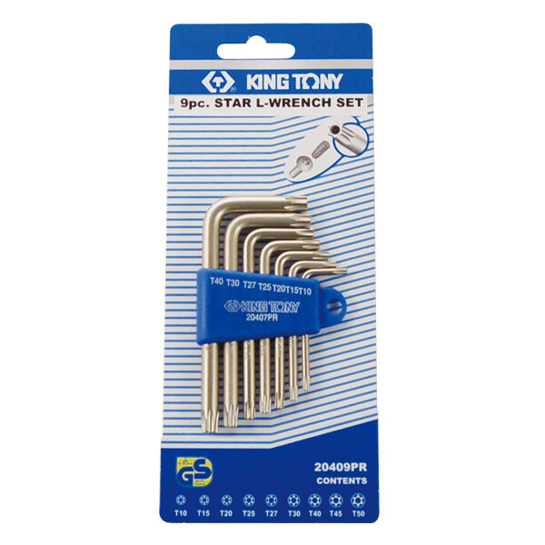 Komplet imbusów torx z otworem 7 sztuk T10 - T40