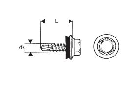 Wkręt samowiertny 4.8*20mm RAL 3000