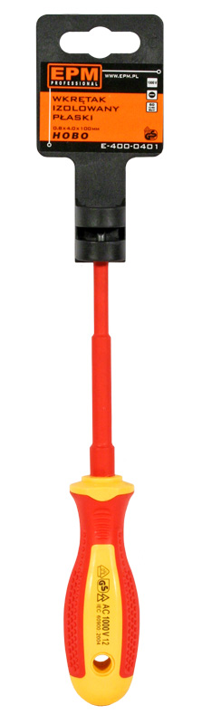 Wkrętak izolowany płaski 1000V 0.5X3.0X75mm