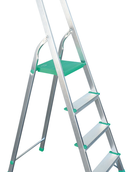 Drabina aluminiowa wolnostojąca 156cm 3 stopnie + podest
