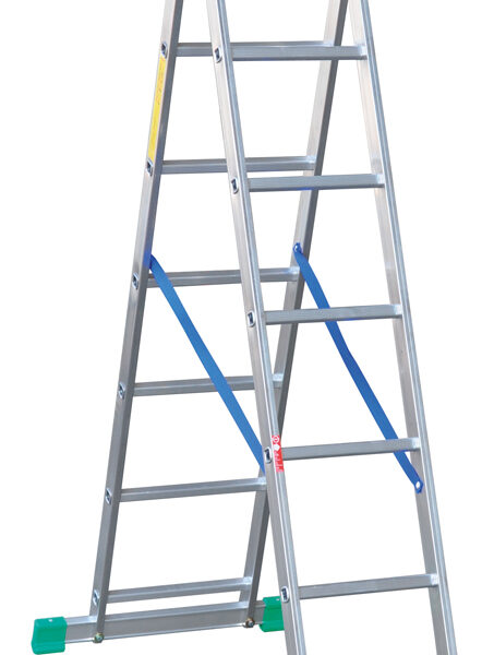 Drabina aluminiowa 2-ELEMENTOWA 309cm 7+7 szczebli