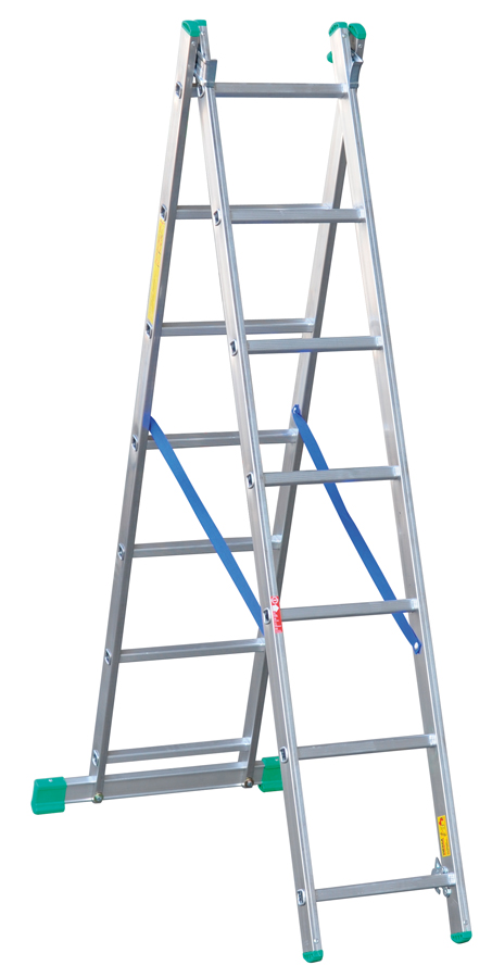 Drabina aluminiowa 2-ELEMENTOWA 309cm 7+7 szczebli
