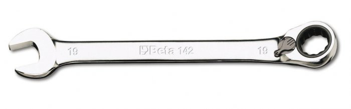 Klucz płasko-oczkowy, dwukierunkowy mechanizm zapadkowy 13mm