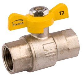 Kurek kulowy gazowy 1/2'' z motylem z gwintem W/W