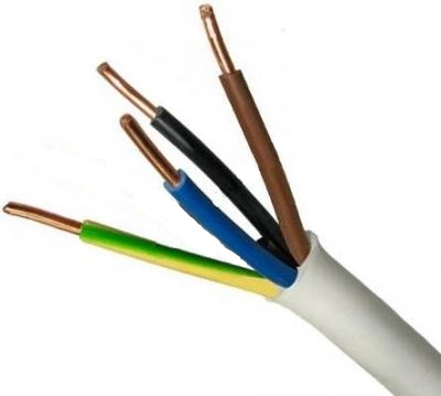 Przewód YDY 4X1,5 ŻO biały 450/750V
