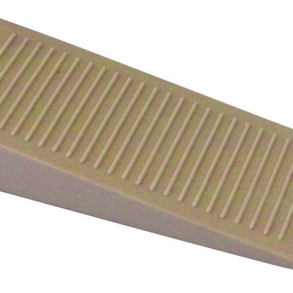 Stoper drzwiowy,klin plastikowy beżowy 100mm