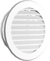 Kratka okragła z siatką FI80 115mm biała