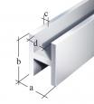 Profil H aluminiowy anodowy 1000X13,5X22X1,5,S.10