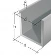 Profil U aluminiowy anodowy 2000X10X8X1,3X7,0