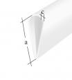 Profil zaciskowy PVC biały 1000X15X0,9