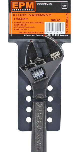 Klucz nastawny solid CR-V ''szwed'' 250mm