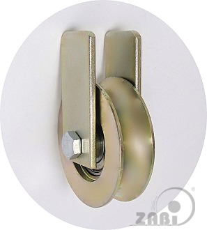 Rolka metalowa 79mm łożyskowana, na rurę 1/2'' RJRM-79-26