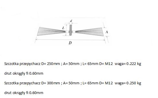 Wycior kominowy drut stalowy 300mm