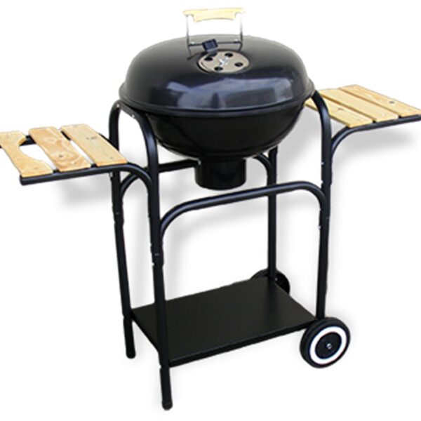 Grill okrągły z półkami z pokrywą  ruszt chromowany ŚR. 43cm