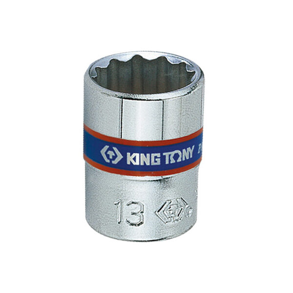 Nasadka krótka 12-KĄTNA chromowana 1/4'' 8mm