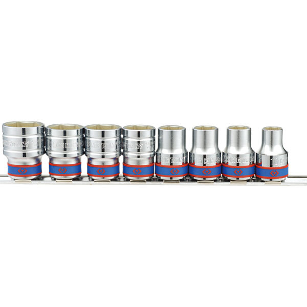 Komplet nasadek 1/2 6-KĄTNE 8 sztuk 10-22mm chromowane