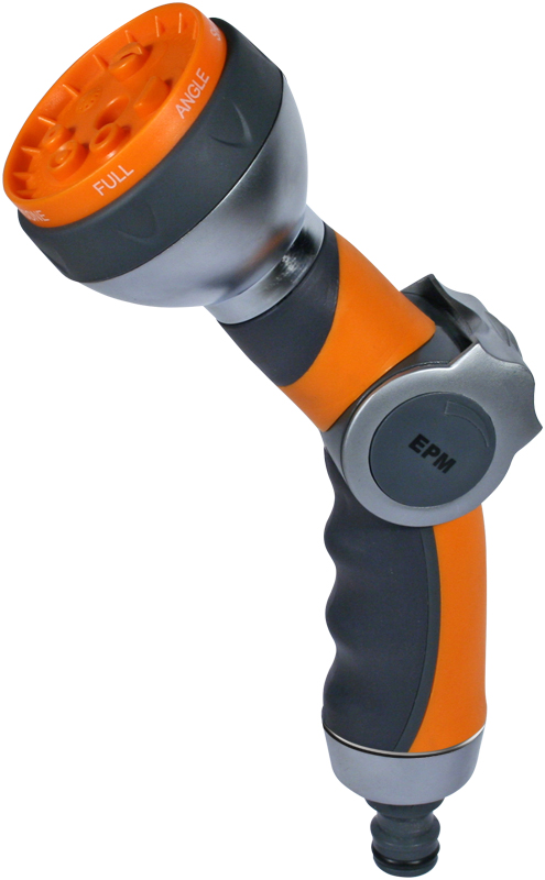 Zraszacz pistoletowy regulowany 7-FUNKCYJMY soft silver