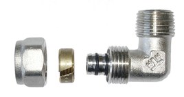 Kolano 90 pex/pex gwint wewnętzrny 1/2*16*2 wkładka ALU.