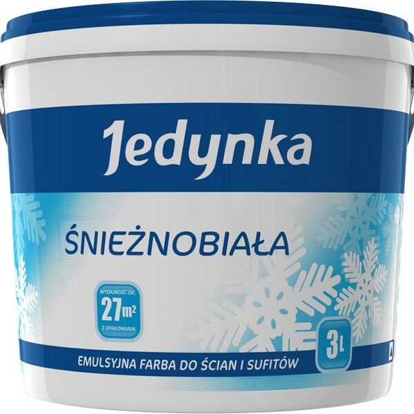 Emulsja akrylowa wewnętrzna Jedynka śnieżnobiała 3L