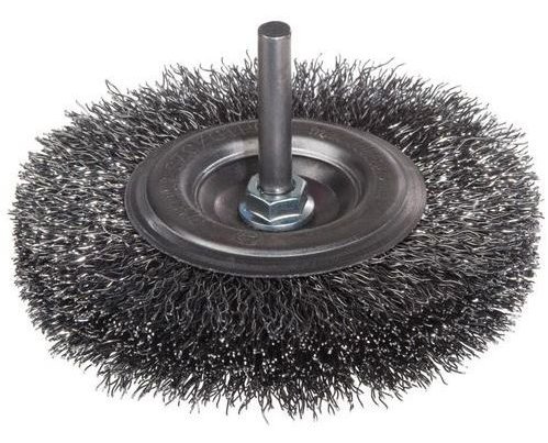 Szczotka tarczowa drut stalowy trzpień 6mm FI60mm