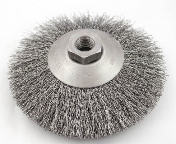 Szczotka tarczowo-kątowa drut kwasoodporny M14, FI100mm