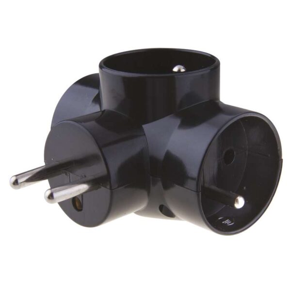 Rozgałęźnik czarny 3*10A/230V