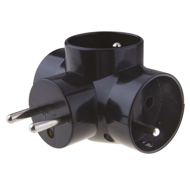 Rozgałęźnik czarny 3*10A/230V