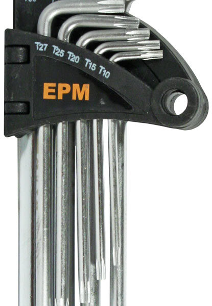 Komplet kluczy torx TYP L T10-T50 9szt. długie