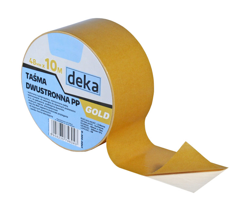 Taśma dwustronna PP gold 48mm*10M