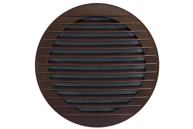 Kratka okrągła z siatką 150mm brązowa