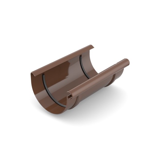 Złączka rynnowa 125mm brąz