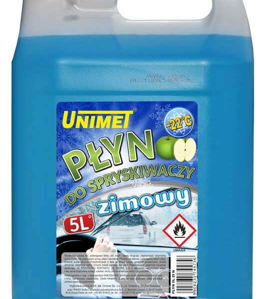 Płyn do spryskiwaczy zimowy 5L DO-22 na etanolu niebieski
