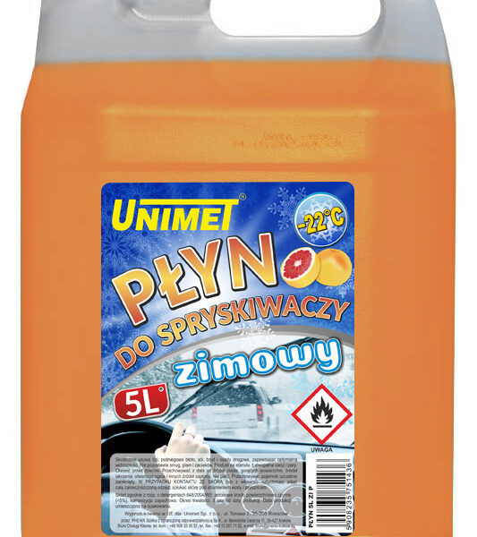 Płyn do spryskiwaczy zimowy 5L DO-22 na etanolu pomarańczowy