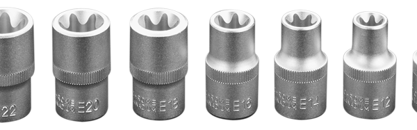 Klucze nasadowe 1/2 torx zestaw 9 sztuk