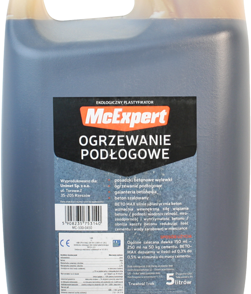 Plastyfikator do ogrzewania podłogowego 5L