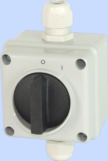 Łącznik krzywkowy 0-1 3P 12A IP65 ŁUK E12-13 w obudowie