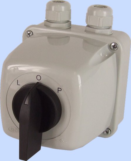 Łącznik krzywkowy L-0-P 3P IP44 ŁUK E40-43 w obudowie