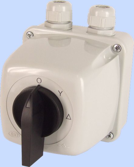 Łącznik krzywkowy 0-Y-G 3P IP44 ŁUK E40-23 w obudowie