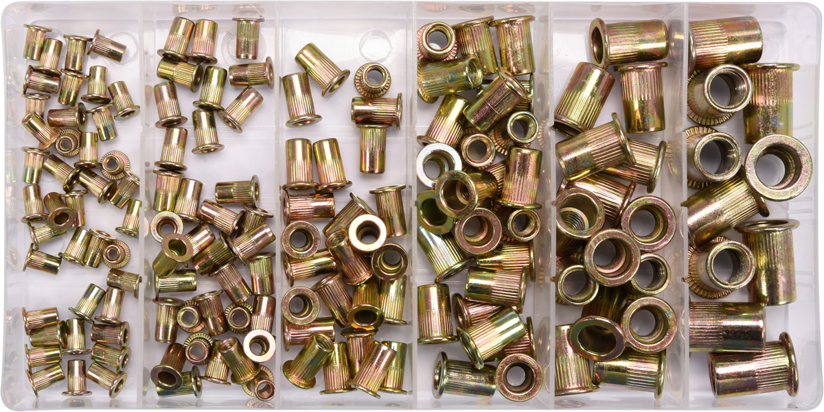 Zestaw nitonakrętek stalowych M3- M10, 150szt