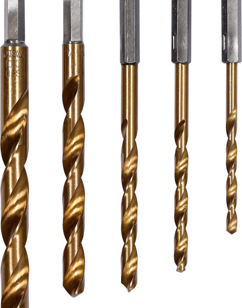 Wiertła do MET 5szt 4-10mm HEX tytanowa powłoka