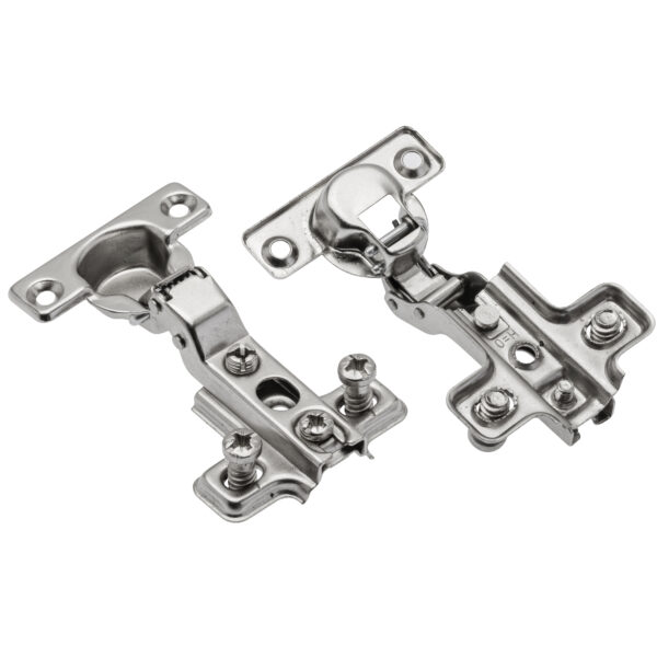 Zawias wpuszczany mini FI26 + prowadnik H=0 z euro wkrętami