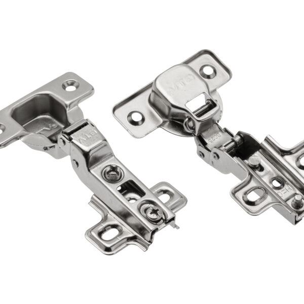 Zawias półwpuszczany mini FI26 + prowadnik H=0 z euro wkręta