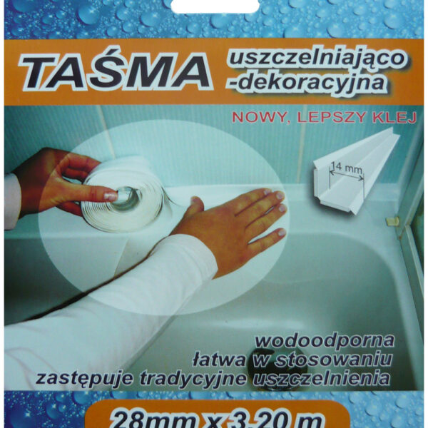 Taśma wykończeniowa 3,2M 28mm biała