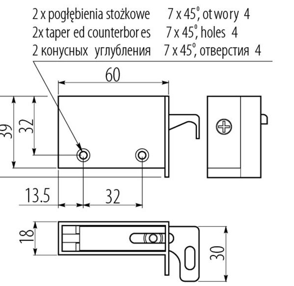 Zawieszka kuchenna nowa P/L biała (2 SZT.)
